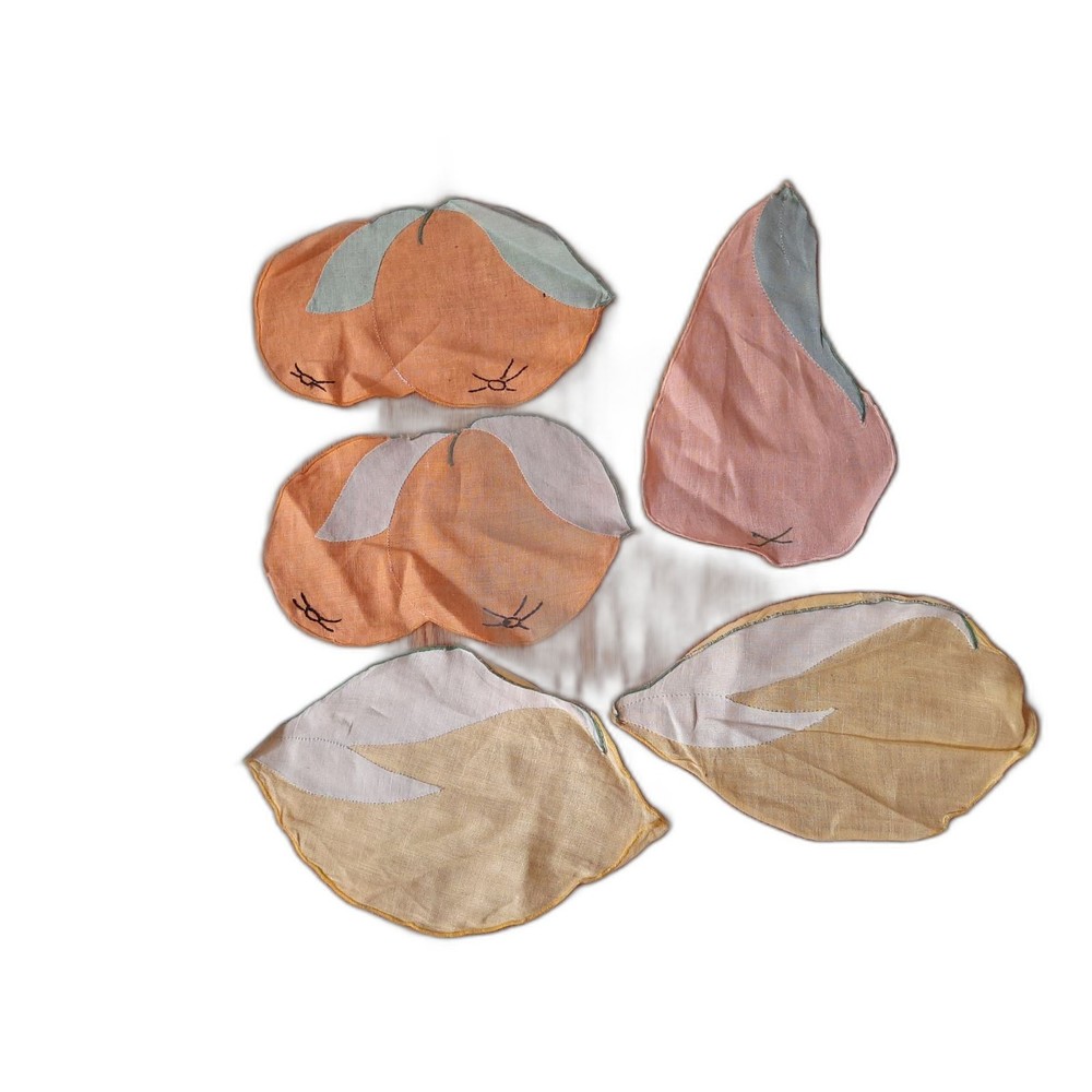 Vintage fruit shaped doilies